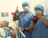 Melanie Gallegos, José Urrutia y Henry Bustamante en una imagen de archivo.