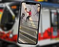 La pelea fue grabada por un usuario del Metro de Quito