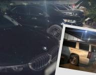 Composición de carros blindados y de alta gama, así se mueven los narcos en Ecuador.