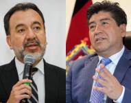 El alcalde Pabel Muñoz (izq.) y el exalcalde Jorge Yunda (der.).