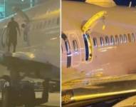 Los canales de televisión de Miami publicaron hoy videos del incidente. Captura de video