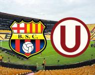 Barceloan SC enfrenta al Universitario de Perú por la Copa Libertadores.