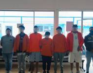 Imagen de los seis sospechosos detenidos