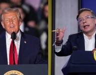 Donald Trump, presidente de Estados Unidos, y Gustavo Petro, presidente de Colombia.