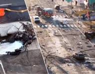 Lugar del accidente del jet ambulancia en Filadelfia.