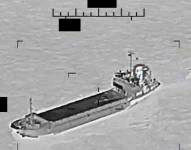 Captura de pantalla de un video que muestra al barco de apoyo Shahid Baziar.