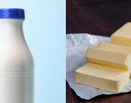 Una composición para graficar un producto de leche y mantequilla.