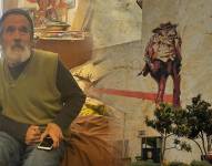 Luigi Stornaiolo es autor de la pintura 'La reflexión de la realidad' que se plasmó en la plaza de Los Capellanes.