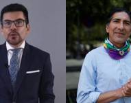 A la izquierda, el fiscal Carlos Alarcón; a la derecha, el denunciante Yaku Pérez.