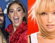 Imágenes de archivo de Mike Bahía, Greeicy y Fanny Lu.