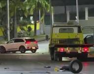 Momento del atropellamiento en el norte de Guayaquil.