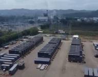 Toma aérea de los generadores.