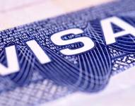Foto referencial de una imagen de visa estadounidense.