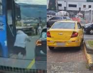 Un conductor de bus y un taxista cometieron infracciones de tránsito.