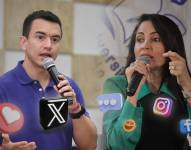 Daniel Noboa y Luisa González usan las redes sociales como escenario obligatorio para buscar votantes.