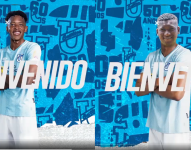 Joshué Quiñónez (i) y Jhon Jairo Cifuentes (d) son nuevos jugadores de Universidad Católica.