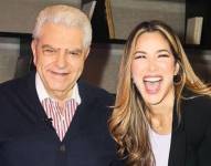 Imagen de Don Francisco y Alejandra Jaramillo publicado por la ecuatoriana en redes sociales.