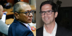 Jorge Glas, exvicepresidente correísta y Carlos Bernal, exsecretario del Comité de la Reconstrucción de Manabí.