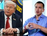 Donald Trump presidente de Estados Unidos junto a Daniel Noboa presidente de Ecuador