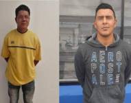 Imagen de tres de los cuatro procesados por el sicariato de una bebé en Ibarra, proporcionada por la Fiscalía.