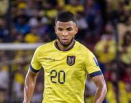 Pedro Vite en un partido con la selección de Ecuador