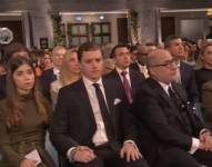 El presidente Daniel Noboa durante la ceremonia de entrega del Premio Nobel de la Paz 2025.