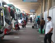 Imagen referencial para graficar a transportistas interprovinciales en Ecuador.