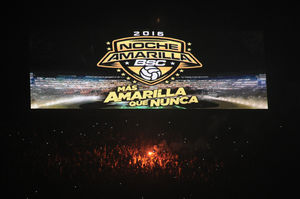 Barcelona tuvo a Dinho en su noche amarilla