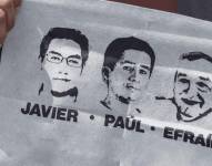 Una imagen que recuerda al equipo periodístico de El Comercio, que fue secuestrado y asesinado en Colombia.