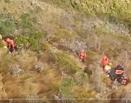 Rescate de turistas en el Pasochoa.