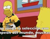 Meme de Los Simpson relacionado con el partido de la selección