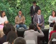 Daniel Noboa durante su intervención en el parque de Guápulo.