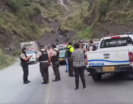 Tres cadáveres hallados en una quebrada de Pelileo el viernes 17 de octubre de 2025.
