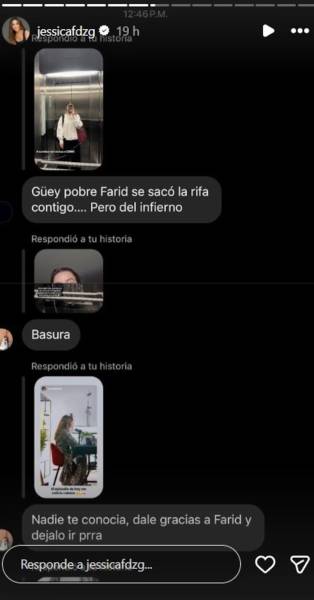 Parte de los mensajes de odio dirigidos hacia Jessica Fernández.