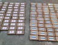 Al realizar la inspección y abrir el contenedor se encontraron 1.246 paquetes. Foto: Archivo/Referencial