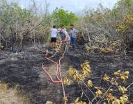 Autoridades y residentes de la isla Isabela controlaron el incendio.