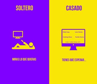 Solteros versus casados, estas ilustraciones muestran el abismo entre uno y otro