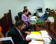 José Serrano durante la audiencia en Estados Unidos.