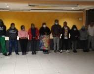 Se detuvieron a 16 personas, de las que nueve eran ecuatorianos y siete venezolanos.
