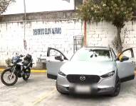 El vehículo de las víctimas que fue recuperado gracias al rastreo satelital.