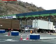El peaje de Oyacoto, en el norte de Quito, atendió con normalidad.