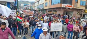 Marcha contra venezolanos en Pelileo