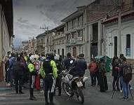 La alerta de bomba preocupó a los moradores de Riobamba.