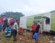 Las víctimas viajaban en un bus de la cooperativa Santo Domingo.