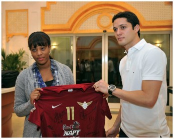 Ceremonia de homenaje del club El Jaish al fallecido Christian &quot;Chucho&quot; Benítez