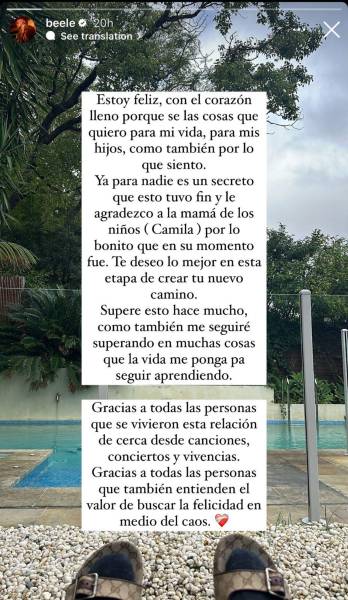 Mensaje del cantante colombiano