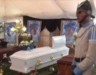 Velorio de las víctimas del accidente en la parroquia Simiatug, en Guaranda.