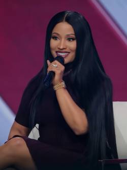 Nicki Minaj durante su intervención en el AmericaFest.