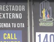 Cartel de un prestador de servicio del IESS.