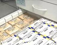 Cajón con medicinas en una farmacia del IESS.